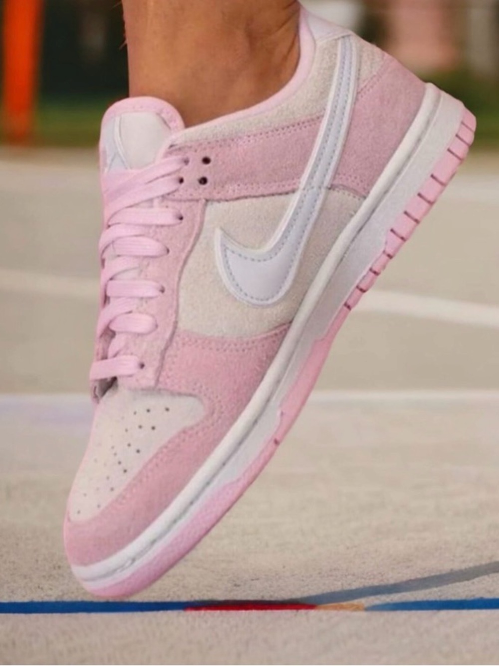 NIKE WMNS Dunk Low LX "Suede Pink Foam" sneakers Size 6.5 women’s